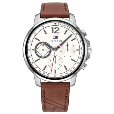 Tommy Hilfiger Brown Leather Men's Watch 